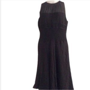 Jones NY Black Silk Sleeveless Dress